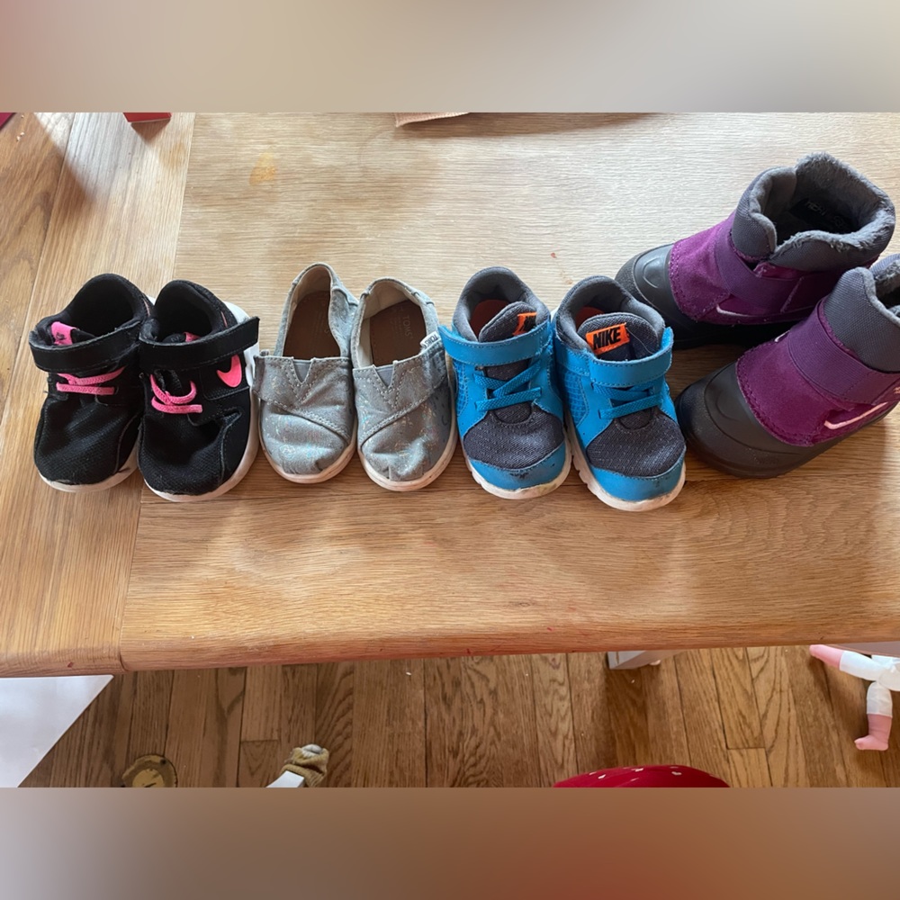 Lot of toddler sneakers the north face boots nike sneakers, toms sneakers